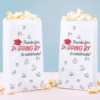 Red Graduation Popcorn Bags 25ct treat bags