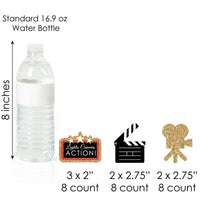 Red Carpet - Cupcake Decoration - Movie Night Party Cupcake Wrappers and Treat Picks Kit - Set of 24