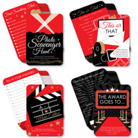 Red Carpet - 4 Movie Night Party Games - 10 Cards Each - Gamerific Bundle
