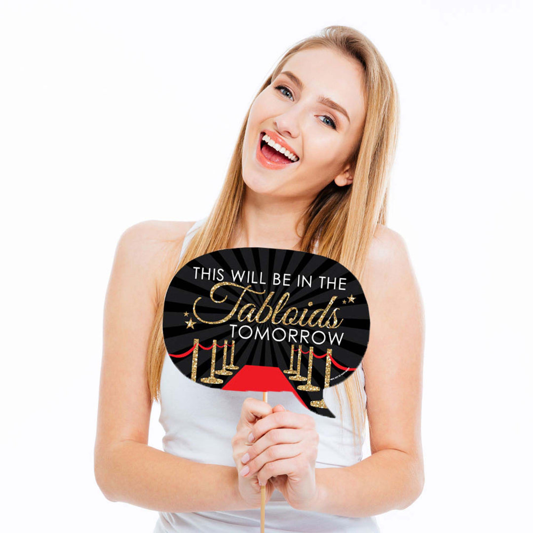 Funny Red Carpet - 10 Piece Photo Booth Props Kit