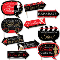 Funny Red Carpet - 10 Piece Photo Booth Props Kit