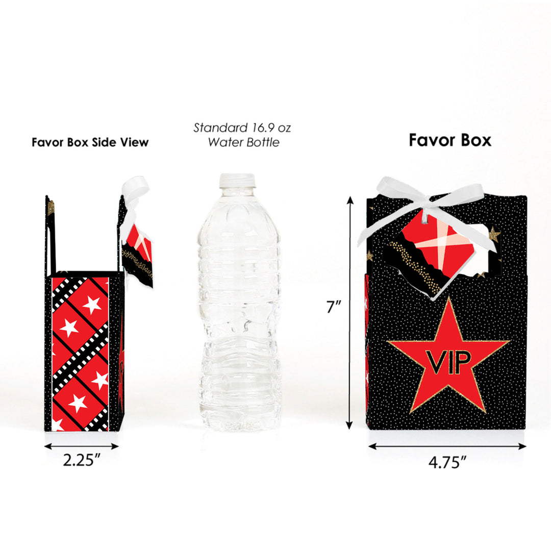 Red Carpet - Movie Night Party Favor Boxes - Set of 12
