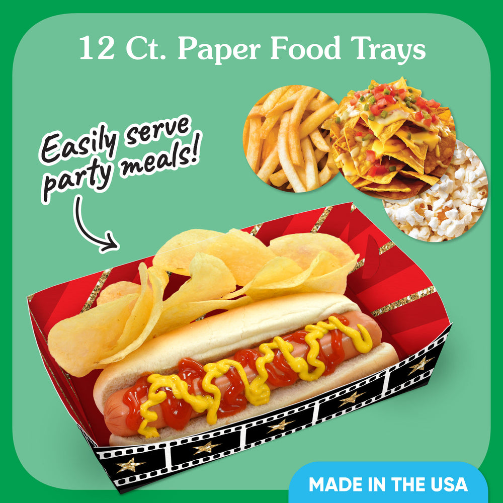 Movie Night Party Paper Food Trays