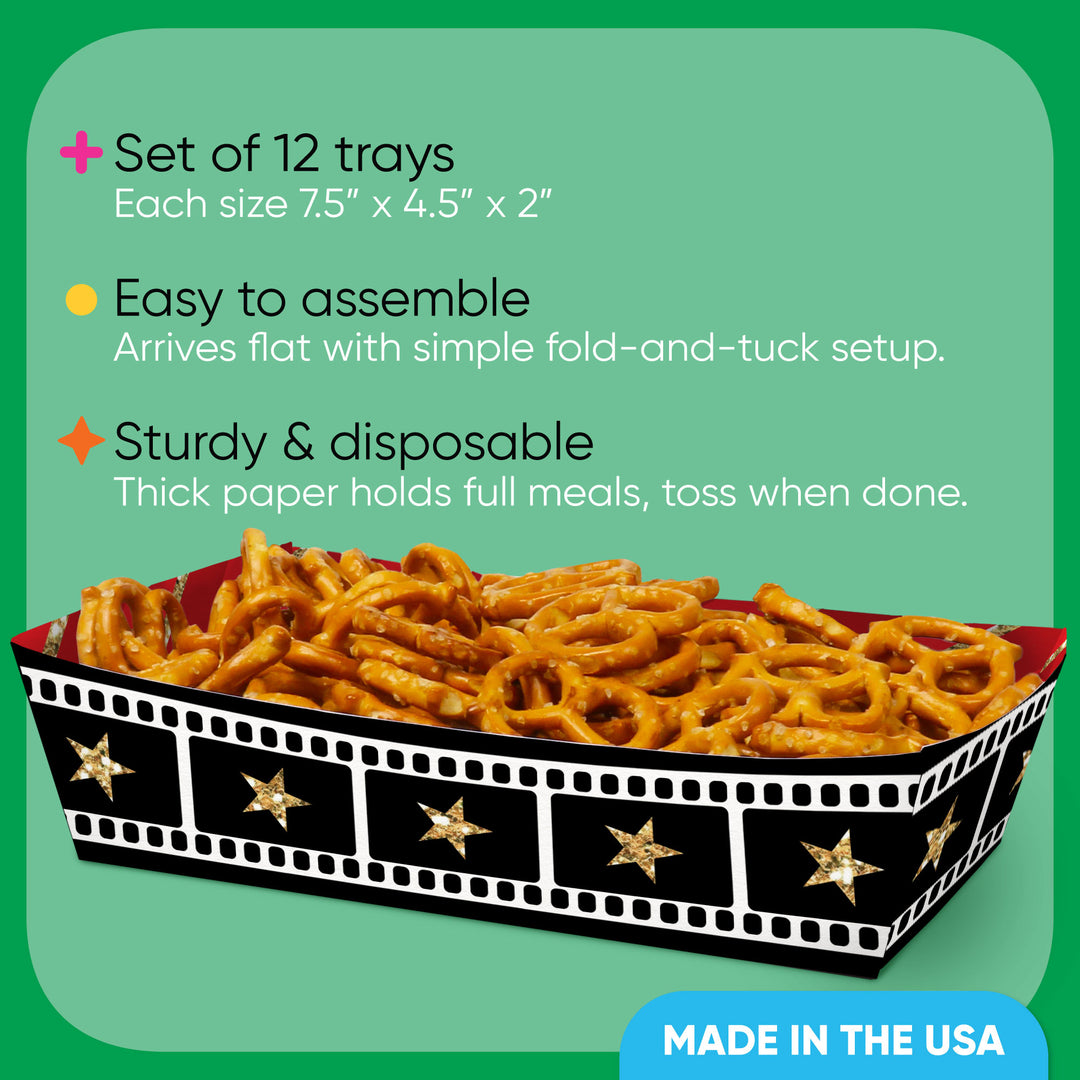 Movie Night Party Paper Food Trays