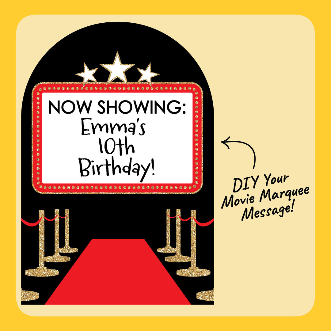 Red Carpet Party Signs Set - 6 Ct
