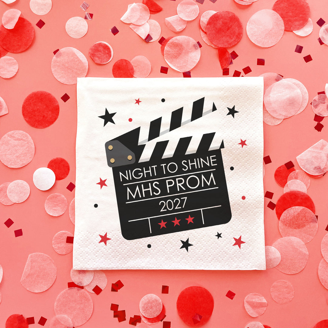 Custom Text Napkins - Movie Night