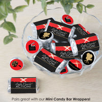 Red Carpet - Movie Night Party Small Round Candy Stickers - Party Favor Labels - 324 Count