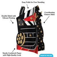 Red Carpet Movie Night 3D Centerpieces - 8 Ct
