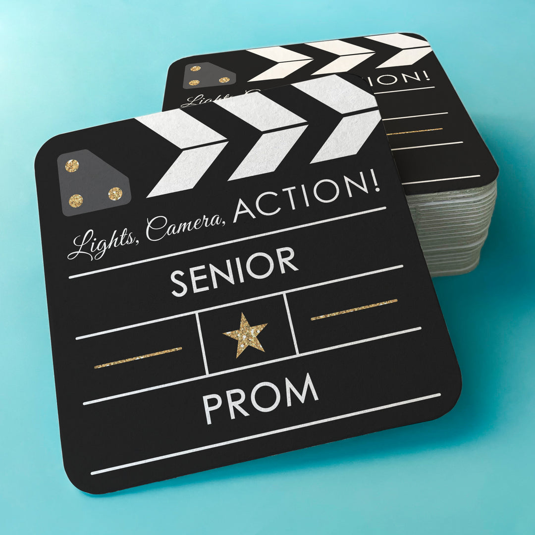Custom Text Coasters - Movie Night