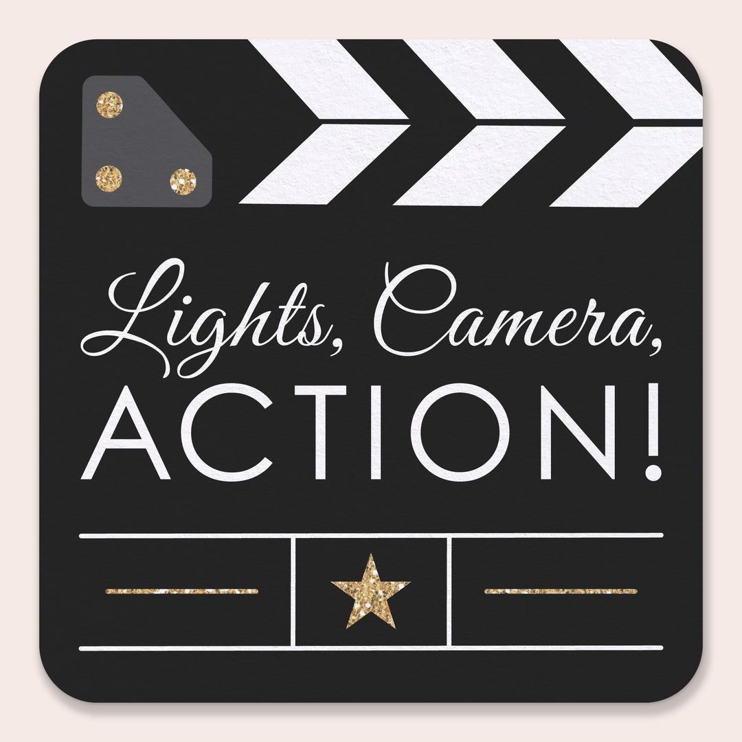 Drink Coasters - Movie Night - 25 Ct