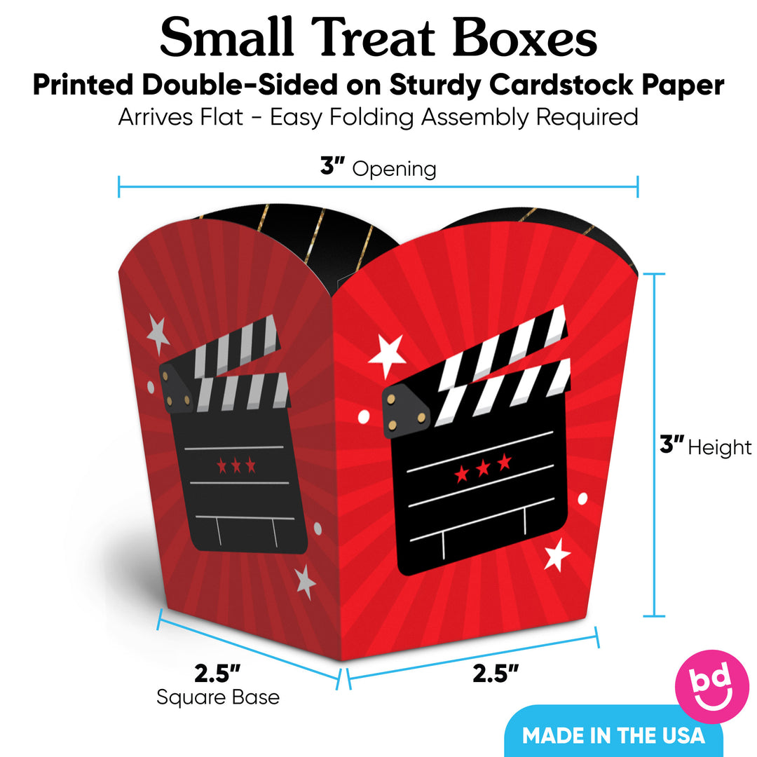 Red Carpet Treat Boxes - 12 Ct