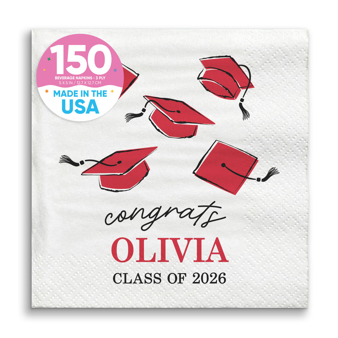 Custom Text - Grad Napkins