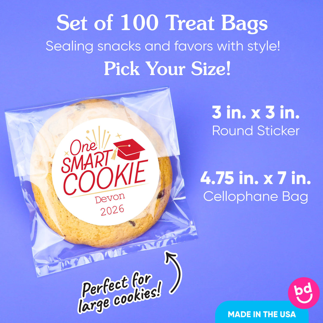100-count Red cookie bags stacked