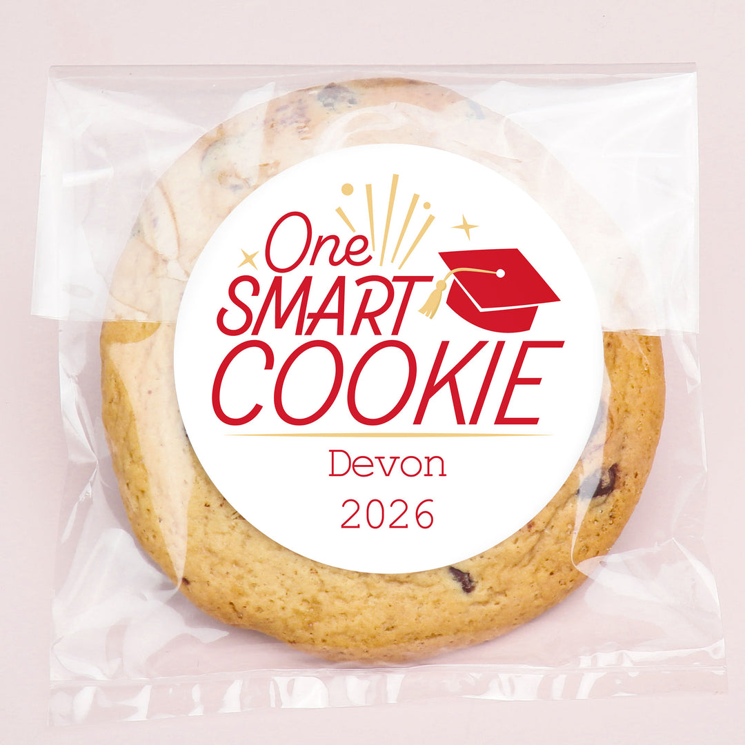 Red personalized graduation clear cookie bags 100ct