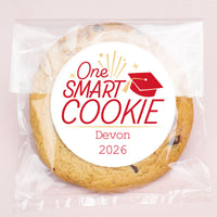 Red personalized graduation clear cookie bags 100ct