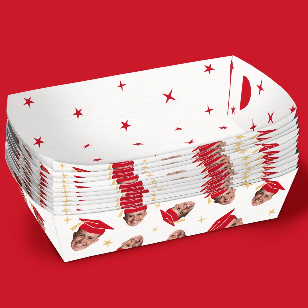 12-count Red custom trays flat-packed