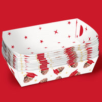 12-count Red custom trays flat-packed