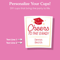 Set of 16 cups with matching stickers