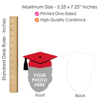 Custom Fun Face Red Grad Cap Essentials - 20 Ct