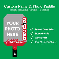 Custom Grad Red Photo Paddle 1, 3, 6, or 12 Pc