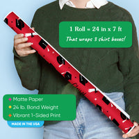 Red Graduation Wrapping Paper, Class of 2026