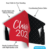 Red Graduation 3D Centerpieces - 8 Ct