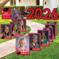 Custom Photo Graduation Party Yard Sign Set