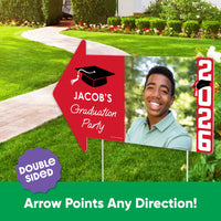 Custom Red Grad Yard Sign Arrows - 1 Ct