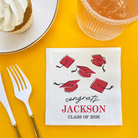 Custom Text - Red Grad Napkins