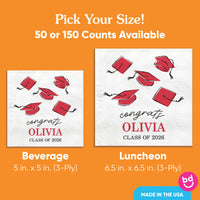 Custom Text - Red Grad Napkins