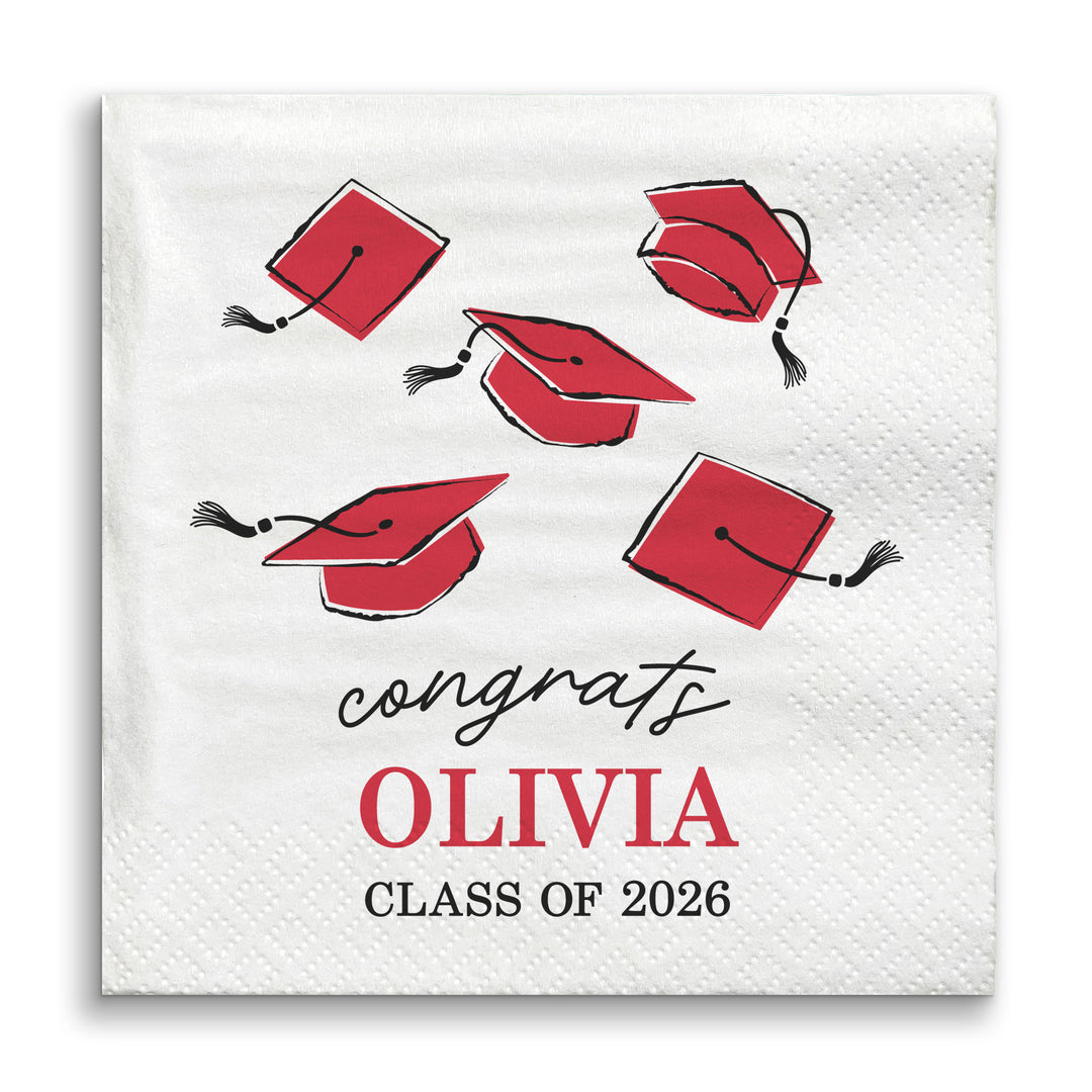 Custom Text - Red Grad Napkins