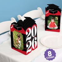 Red Graduation Photo Centerpieces - 8 Ct