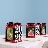Red Graduation Photo Centerpieces - 8 Ct