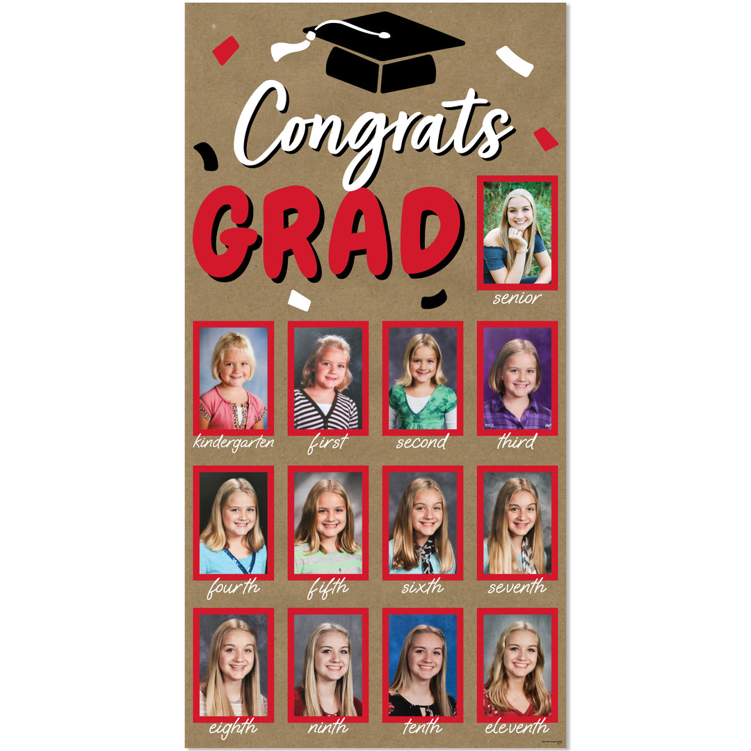 Red Grad Kraft Photo Banner