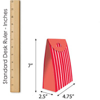 Red Stripes - Simple Gift Favor Bags - Party Goodie Boxes - Set of 12
