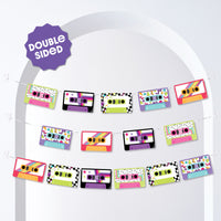 Retro Mixtapes Garland Banner - 15 Pc