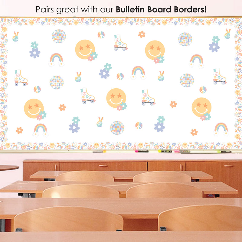 Retro Pastel - DIY Classroom Decorations - Bulletin Board Cut-Outs - Set of 40