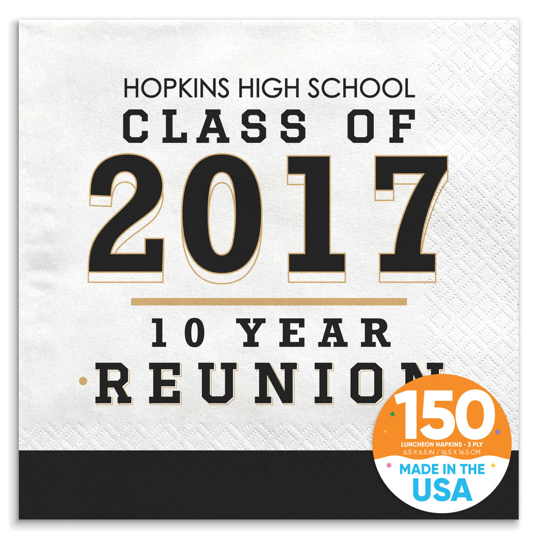 Custom Text Napkins - Class Reunion