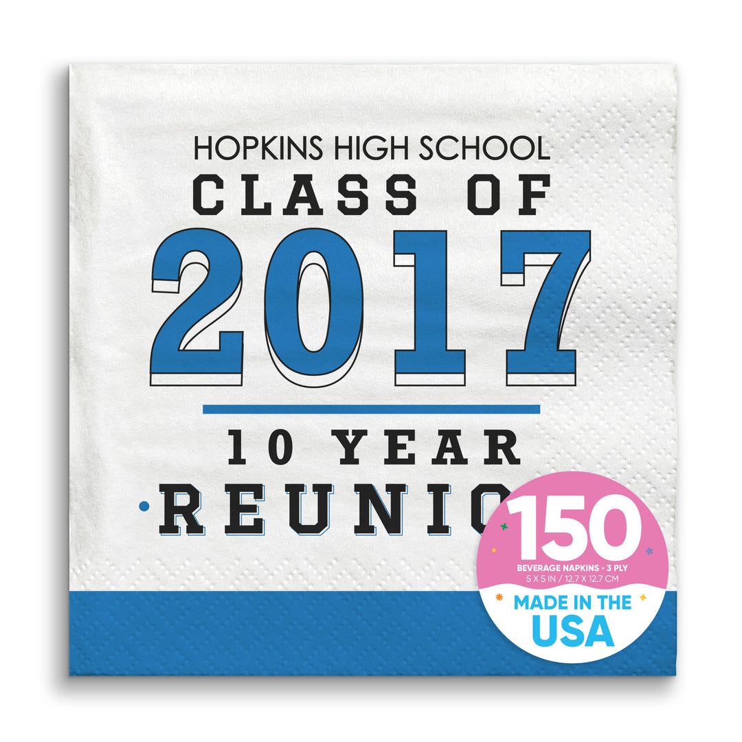 Custom Text Napkins - Class Reunion