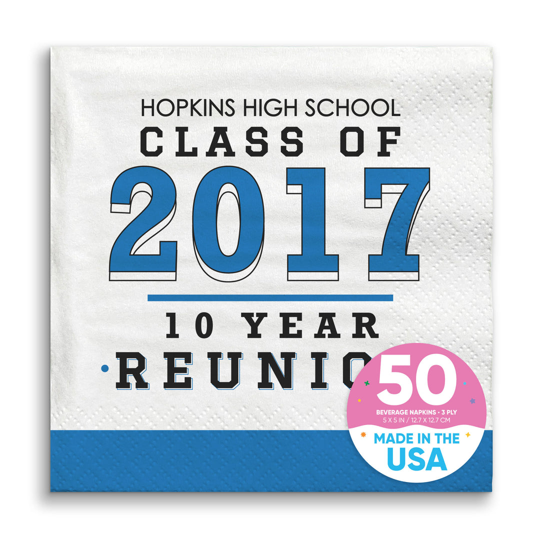 Custom Text Napkins - Class Reunion