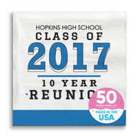 Custom Text Napkins - Class Reunion
