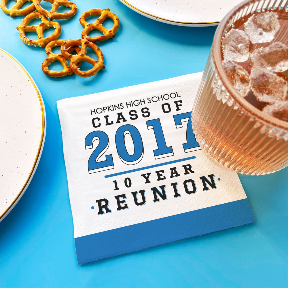 Custom Text Napkins - Class Reunion
