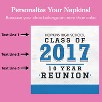 Custom Text Napkins - Class Reunion