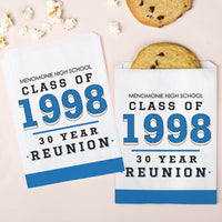 Custom Text Paper Treat Bags - Class Reunion