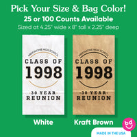 Custom Text Popcorn Bags - Class Reunion