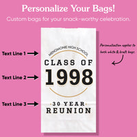 Custom Text Popcorn Bags - Class Reunion