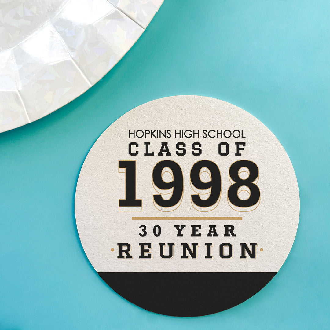 Custom Text Coasters - Class Reunion