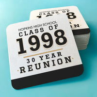 Custom Text Coasters - Class Reunion