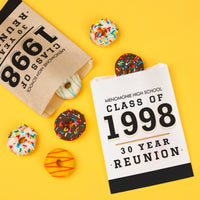 Custom Text Paper Treat Bags - Class Reunion
