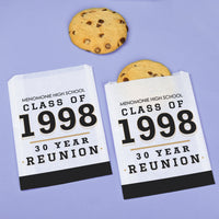 Custom Text Paper Treat Bags - Class Reunion